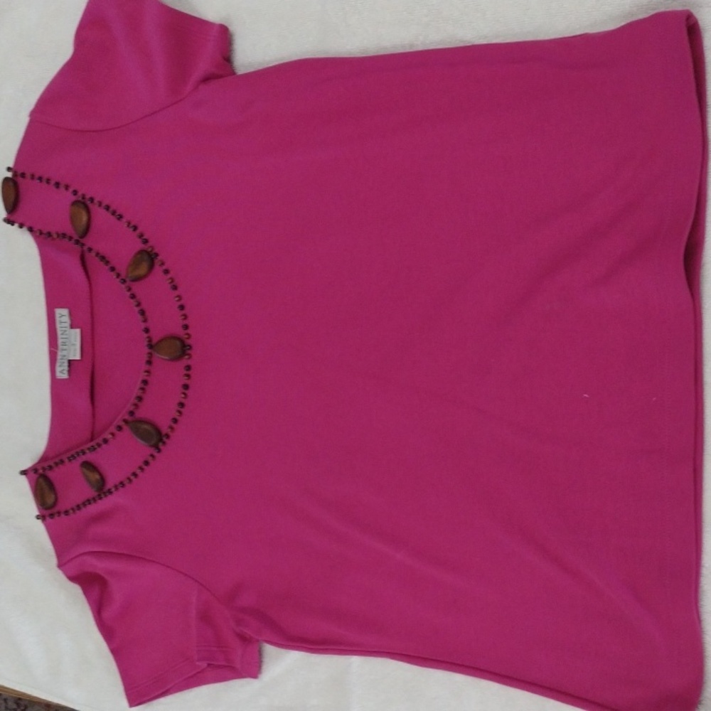 Ann Trinity pullover beaded top size small